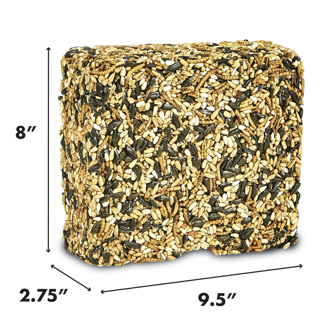 Kaytee Wild Bird Seed & Mealworm Seed Cake Food For Bluebirds, Chickadees, Woodpeckers and More, 1.4 Pound