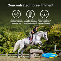 Thumbnail for Farnam Vetrolin Horse Liniment for Muscle Soreness, Stiffness and Inflammation Relief on Horses, Helps Reduce Swelling, Aids in Pain Relief, 32 Oz.