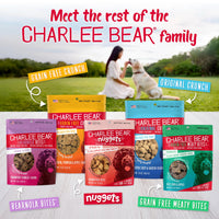 Thumbnail for Charlee Bear Crunch Grain Free Dog Treats, Peanut Butter and Banana, 8 Ounce Resealable Bag, Low Calorie Training Treats for Dogs, Limited Ingredient, Healthy, Crunchy Dog Snacks, Made in USA