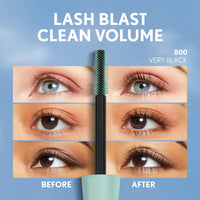 Thumbnail for CoverGirl Lash Blast Clean Volume Waterproof Mascara, Vegan Formula, Volumizing, Smudge-Proof, Black Brown, 1 Count