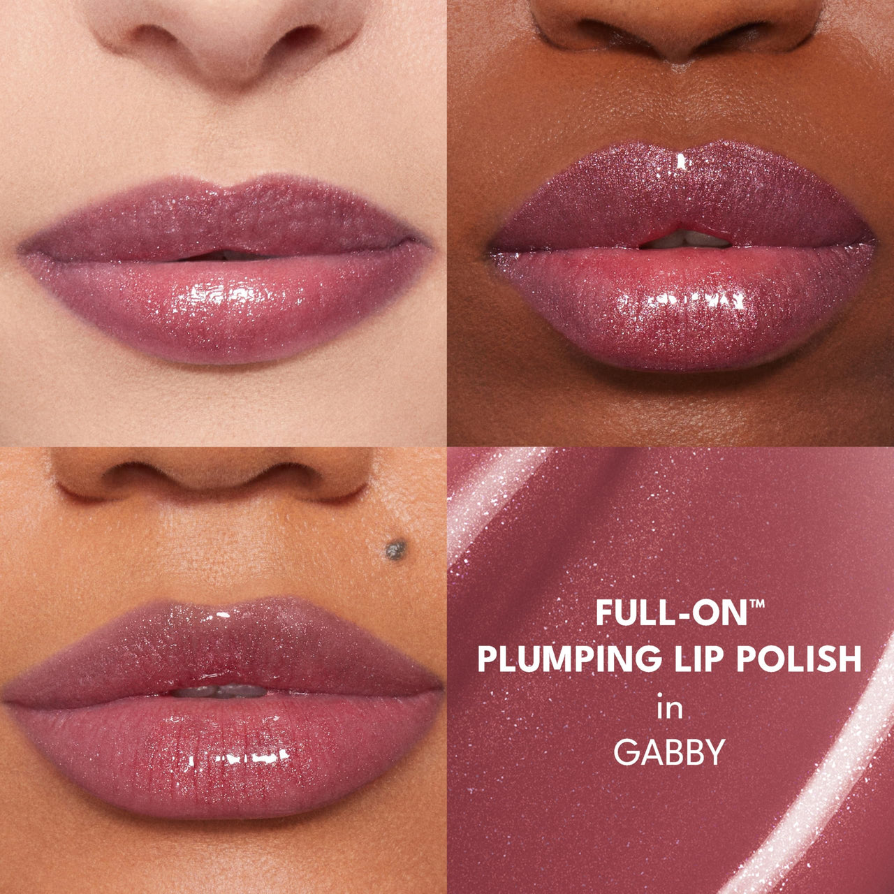 Buxom Full-On Plumping Lip Polish, Tinted Lip Plumper Gloss with Peptides & Vitamin E, High-Shine Lip Gloss that Nourishes, Vegan, AI Gabby (Rich Plum Brown Sugar)