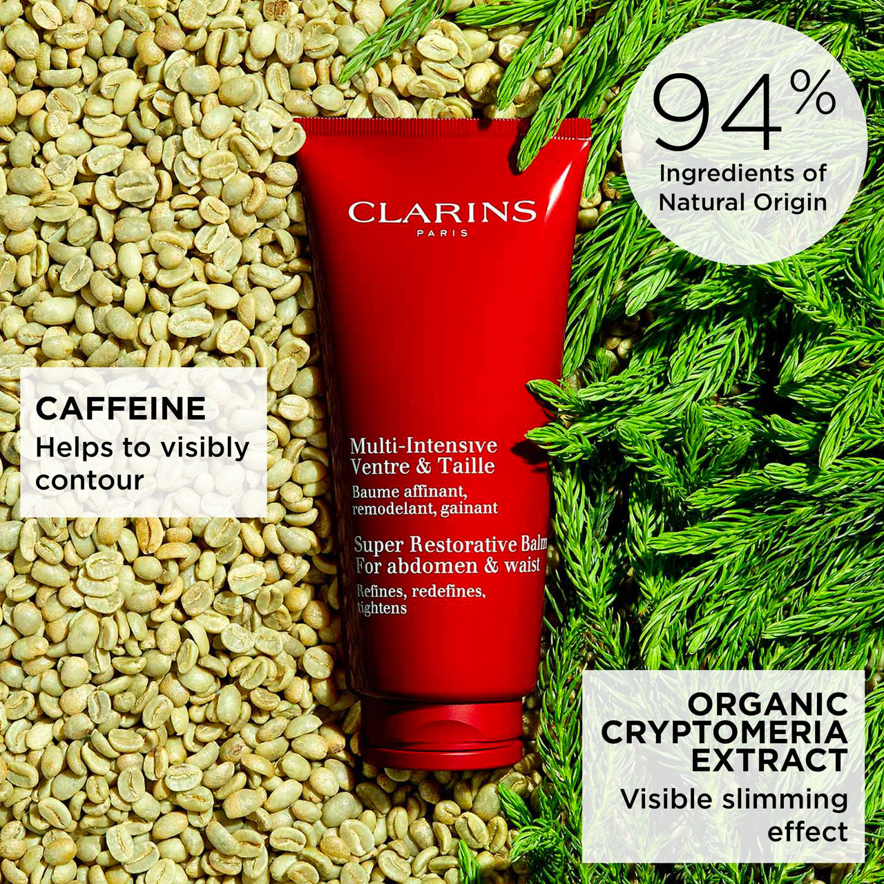 Clarins Super Restorative Abdomen & Waist|Anti-Aging Body Cream For Mature Skin Weakened By Hormonal Changes|Visibly Redefines for Slimming Effect|Firms, Tightens & Tones Skin|6.8 Ounces
