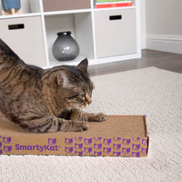 Thumbnail for SmartyKat Super Scratcher Corrugated Cat Scratcher and Scratch Pad for Cats, Catnip Infused with Catnip, Scratchers for Indoor Cats and Kittens, Cardboard Scratching Post