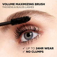 Thumbnail for L'Oreal Paris Makeup Voluminous Original Washable Bold Eye Volume Building Mascara, Builds Lashes up to 2X Natural Thickness, Smudge Free, Clump Free, Carbon Black, 2 count