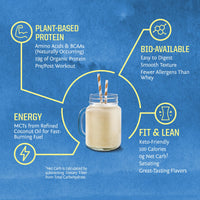 Thumbnail for Vegan Organic Protein Powder Plant-based | BCAA Amino Acids Hemp Seed Soy Free Dairy Free Gluten Free Synthetic Free NON-GMO | Unflavored 30 Servings | Warrior Blend by Sunwarrior