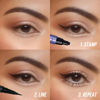 Thumbnail for Kaja Winged Eyeliner Set - Wink Stamp Long | with Avocado Extract, Double-ended Wing, Smudge-Proof, Waterproof, Eye Irritation Tested, Long Lasting Pencil, Colorstay, Matte Finish, Cat Eye Look