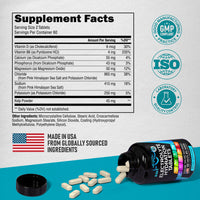 Thumbnail for Electrolytes - Electrolyte Tablets with Magnesium, Sodium, Potassium, Chloride, Vitamins D3 & B6, Kelp Powder - Salt Pills - Made in USA - Oral Tablets as Capsules - Vegan & Keto Friendly - 120 Tabs