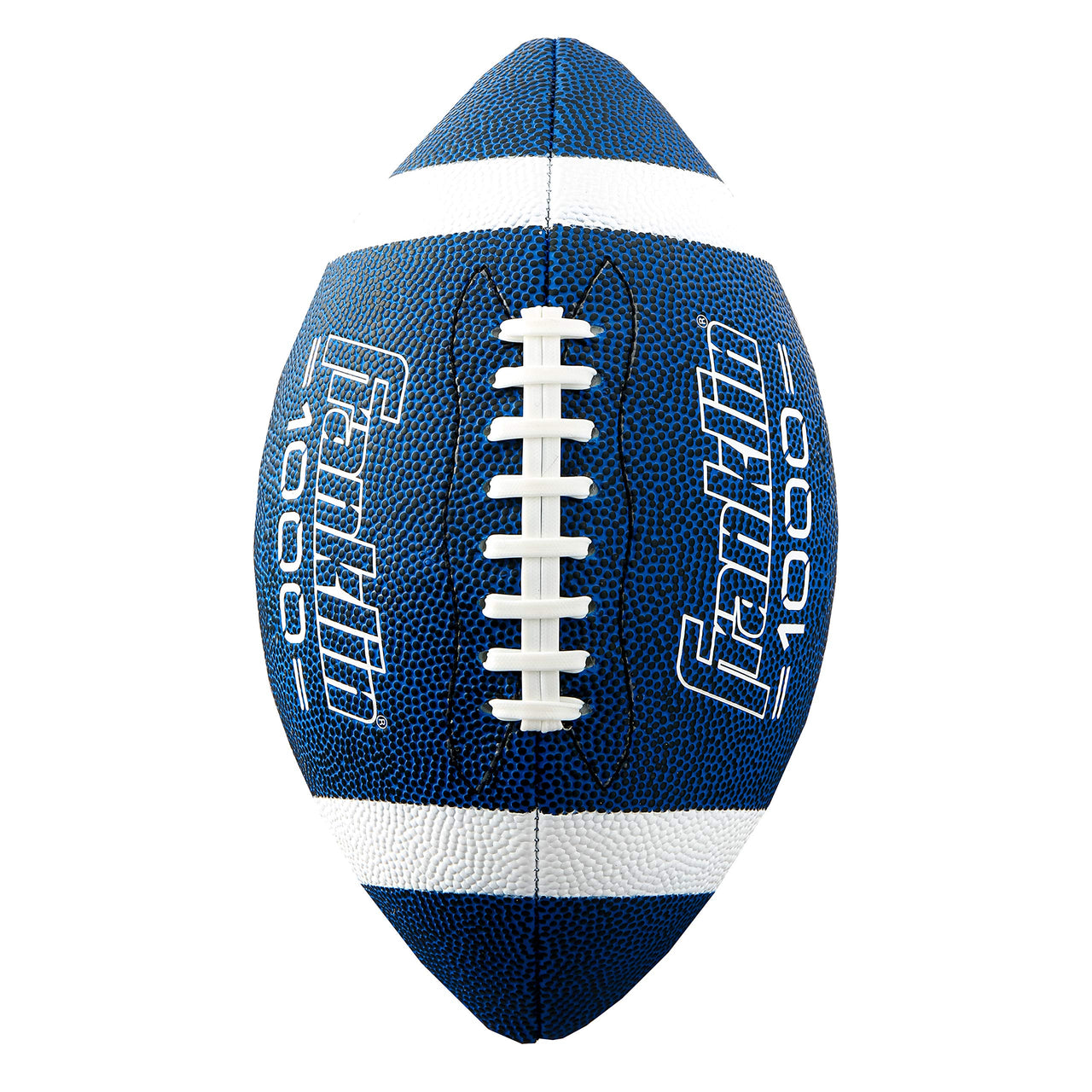 Franklin Sports Junior Size Football - Grip-Rite Youth Footballs - Extra Grip Synthetic Leather Perfect for Kids - Blue and White
