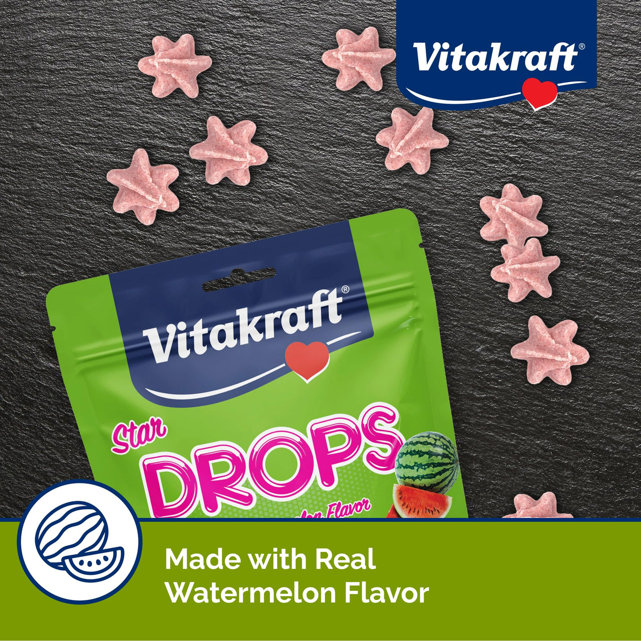 Vitakraft Drops Rabbit Guinea Pig Hamster Treats Watermelon Flavor 4.4 Ounce Bag Delicious Yogurt Enriched Drops with Fruity Flavor Nutritious Small Animal Snacks for Rabbits Guinea Pigs and Hamsters
