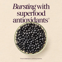 Thumbnail for Nature’s Way Sambucus Elderberry Immune Gummies, Daily Immune Support for Kids and Adults*, with Vitamin C, Vitamin D3, Zinc, Gluten Free, Vegetarian, 60 Gummies (Packaging May Vary)