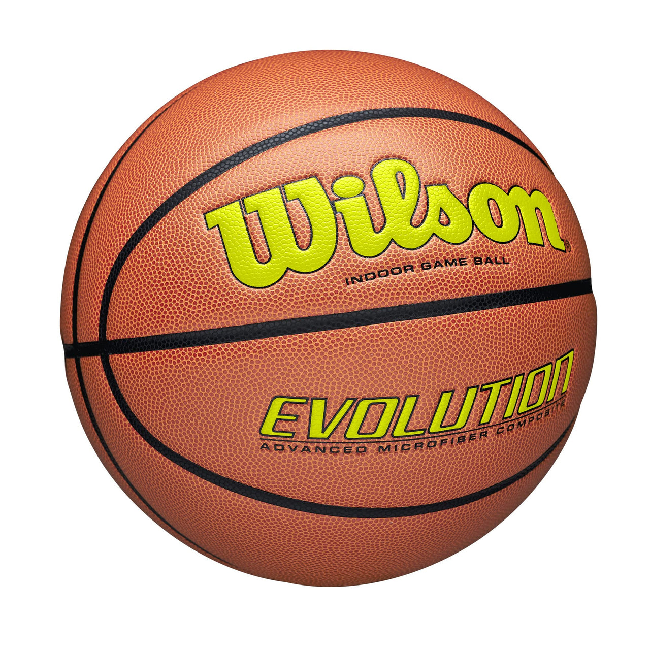 WILSON Evolution Game Basketball - Optic Yellow, Size 7 -29.5"