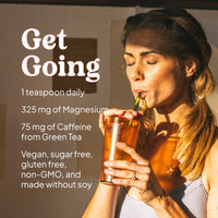 Thumbnail for KAL Energy Magnesium Powder Drink, Pineapple Flavor Magnesium Citrate Powder, Energy Support with Green Tea Caffeine, Sugar Free, 40 Servings