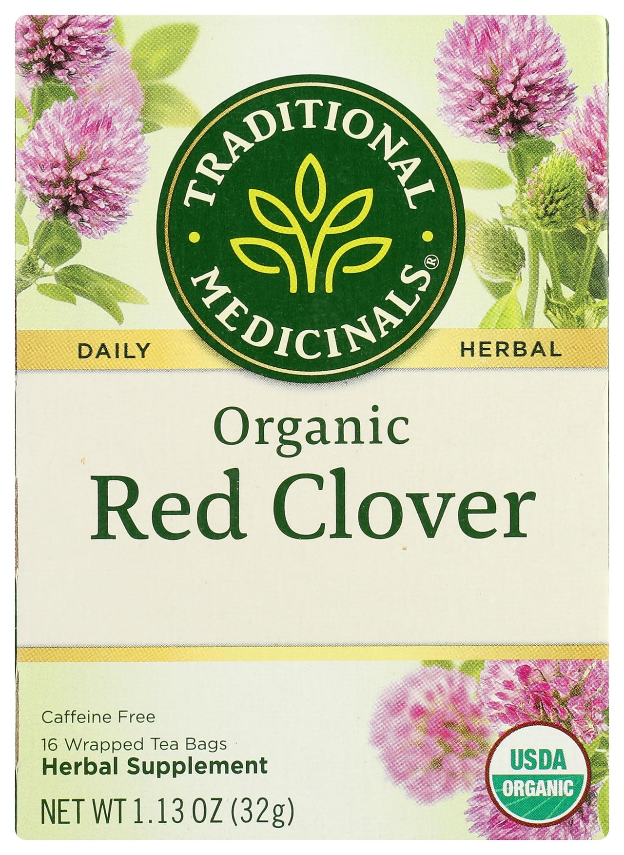 Traditional Medicinals, Tea Herbal Red Clover Organic, 16 Count