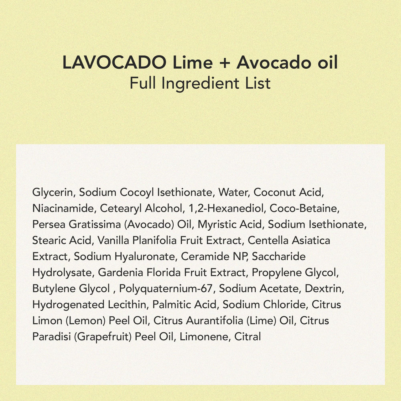 WHIPPED Cream Facial Cleanser Lavocado - Lime & Avocado Face Wash - For Dry Skin, EXTRA DEEP Moisturizing Cleanser, Niacinamide, Hyaluronic Acid, Vegan Korean Skincare, 4.5 oz