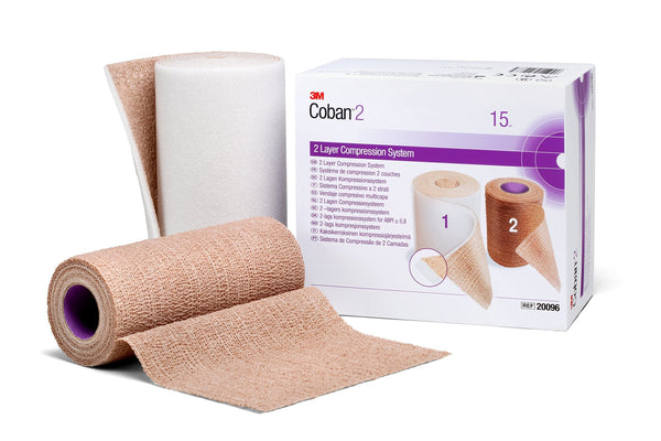 3M™ Coban™ 2 Two-Layer Compression System 2092, 2", 1 Kit/Carton 8 Cartons/Case