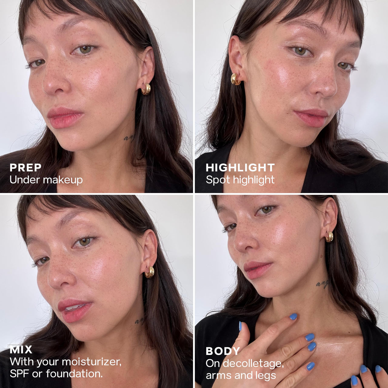 Saie Glowy Super Gel Lightweight Illuminator, Starglow Duo - Luminizer for Glowing Skin, Wear Alone or Under Makeup - Includes Full Size (1 fl oz) + Mini (0.5 fl oz)