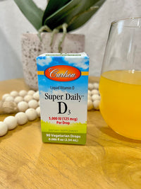 Thumbnail for Carlson - Super Daily D3 5,000 IU (125 mcg) per Drop, Vitamin D Drops, Immune Support, Heart Health, Liquid Vitamin D3, Unflavored, 90 Drops