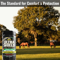 Thumbnail for Absorbine UltraShield Equine Fly Mask, UV Protection, Horse Size Without Ears, Has Removable Nose