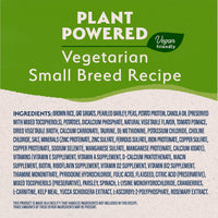 Thumbnail for Natural Balance Limited Ingredient Small Breed Adult Dry Dog Food with Vegan Plant Based Protein and Healthy Grains, Vegetarian Recipe, 12 Pound (Pack of 1)