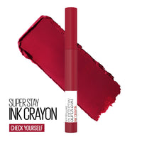 Thumbnail for Maybelline Super Stay Ink Crayon Matte Longwear Lipstick Makeup, 125 Check Yourself, 0.04 oz