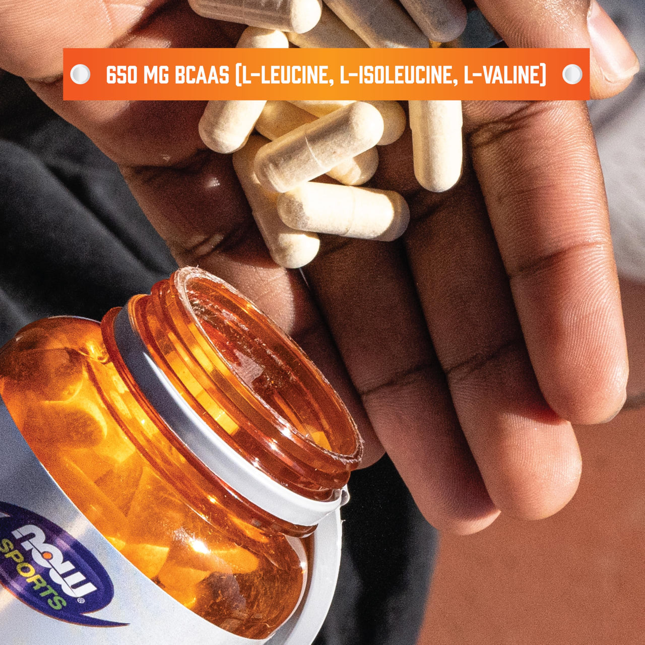 NOW Foods Sports Nutrition, Branched Chain Amino Acids, With Leucine, Isoleucine and Valine, 120 Veg Capsules