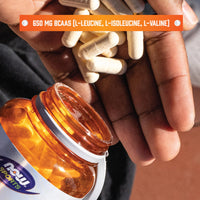 Thumbnail for NOW Foods Sports Nutrition, Branched Chain Amino Acids, With Leucine, Isoleucine and Valine, 120 Veg Capsules