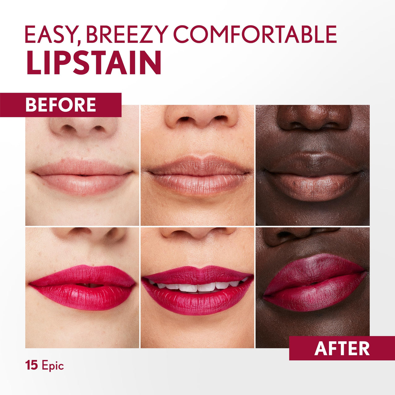 Covergirl Outlast, 15 Epic, Lipstain, Smooth Application, Precise Pen-Like Tip, Transfer-Proof, Satin Stained Finish, Vegan Formula, 0.06oz