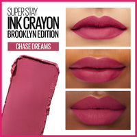 Thumbnail for Maybelline Super Stay Ink Crayon Matte Longwear Lipstick Makeup, 150 Chase Dreams, 0.04 oz