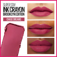Thumbnail for Maybelline Super Stay Ink Crayon Matte Longwear Lipstick Makeup, 150 Chase Dreams, 0.04 oz