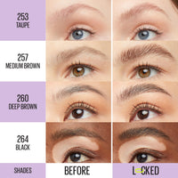 Thumbnail for Maybelline Super Lock Brow Glue Eyebrow Gel, Lightweight and Waterproof Tinted Brow Gel For Up To 24HR Hold, Medium Brown, 1 Count