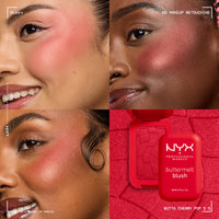 Thumbnail for NYX Professional Makeup Buttermelt Blush- Face Makeup BUTTERMELT BLUSH 12H WEAR HIGH PIGMENT POWDER BLUSH, BUTTA CHERRY POP, BUTTA CHERRY POP, 0.17 oz