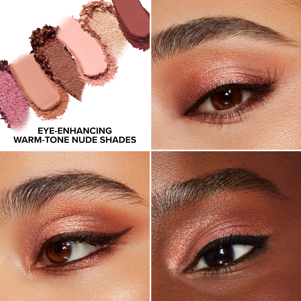 Too Faced Born This Way Natural Nudes Mini Eye Shadow Palette | High Pigment + Shimmer, 0.2 oz. Warm Ember Nudes
