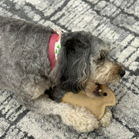Thumbnail for SPOT Dura-Fused Leather Rabbit Dog Toy – Durable Real Leather & Jute Chew Toy with Squeaker, Double-Stitched for Moderate Chewers, Small & Medium Dogs, 7.5in