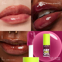 Thumbnail for NYX PROFESSIONAL MAKEUP Fat Oil Lip Drip, Moisturizing Lip Oil Gloss, Vegan Tinted Formula, Up to 12 HR Hydration - That's Chic (Deep Berry)