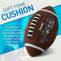 Thumbnail for Franklin Sports Playbook Junior Football - Kids Youth Football with Play Diagrams - Junior Size Youth Soft Cover Ball for Kids - Playbook Ball with Air Pump Included