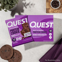 Thumbnail for Quest Soft & Chewy Protein Cookie - 15g Protein - Double Chocolate Chip (12 Cookies)