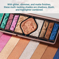 Thumbnail for FLORASIS Floral Engraving Phoenix Makeup Palette Makeup Long Lasting Blendable Natural Eyeshadow Palette for Women (03 Soaring Sunlight)