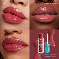 Thumbnail for NYX PROFESSIONAL MAKEUP Lip IV Hydrating Glossy Lip Stain with 12HR Hydration - Bubblegum Burst (Pink)