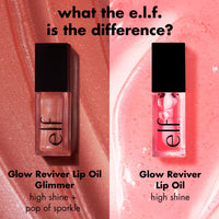 Thumbnail for e.l.f. Glow Reviver Lip Oil, Nourishing and Hydrating with High-Shine Glimmer Finish & Sheer Wash Of Color, Minty Scent, Non-Sticky, Vegan & Cruelty-free, Crystal Baller