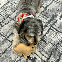 Thumbnail for SPOT Dura-Fused Leather Rabbit Dog Toy – Durable Real Leather & Jute Chew Toy with Squeaker, Double-Stitched for Moderate Chewers, Small & Medium Dogs, 7.5in
