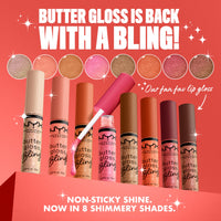 Thumbnail for NYX PROFESSIONAL MAKEUP Butter Gloss Bling Lip Gloss, Non Sticky and Shiny Vegan Lip Makeup - Shimmer Down