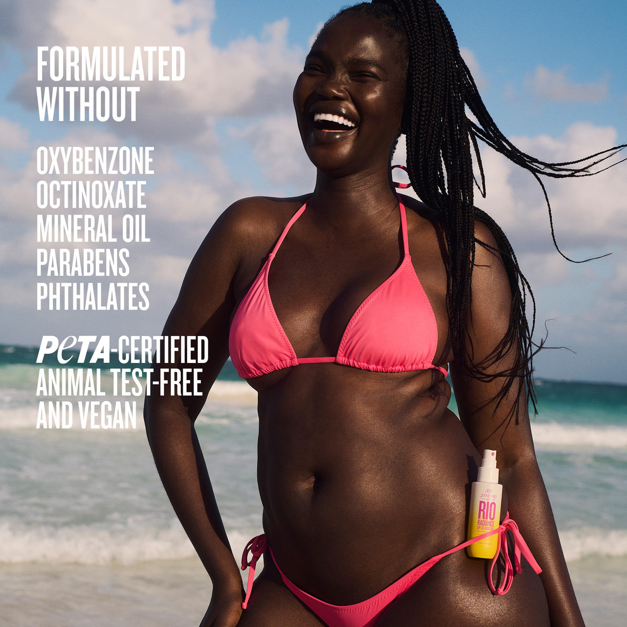 SOL DE JANEIRO Rio Radiance SPF 50 Shimmering Body Oil Broad Spectrum| Spray Sunscreen Dry Oil for Body | UV Protection | 3 fl oz.