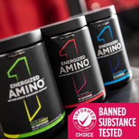 Thumbnail for Rule 1 Proteins Energized Amino – Anytime Energy and Recovery Support with BCAAs, Glutamine, Citrulline, Beta Alanine, and Caffeine from Green Coffee & Tea Leaf Extracts (30 Servings, Grape)
