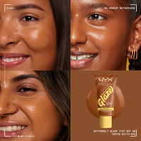 Thumbnail for NYX PROFESSIONAL MAKEUP Buttermelt Glaze Soft Glow Skin Tint + SPF 30, Up To 12HR Wear, 07 Toffee Butta