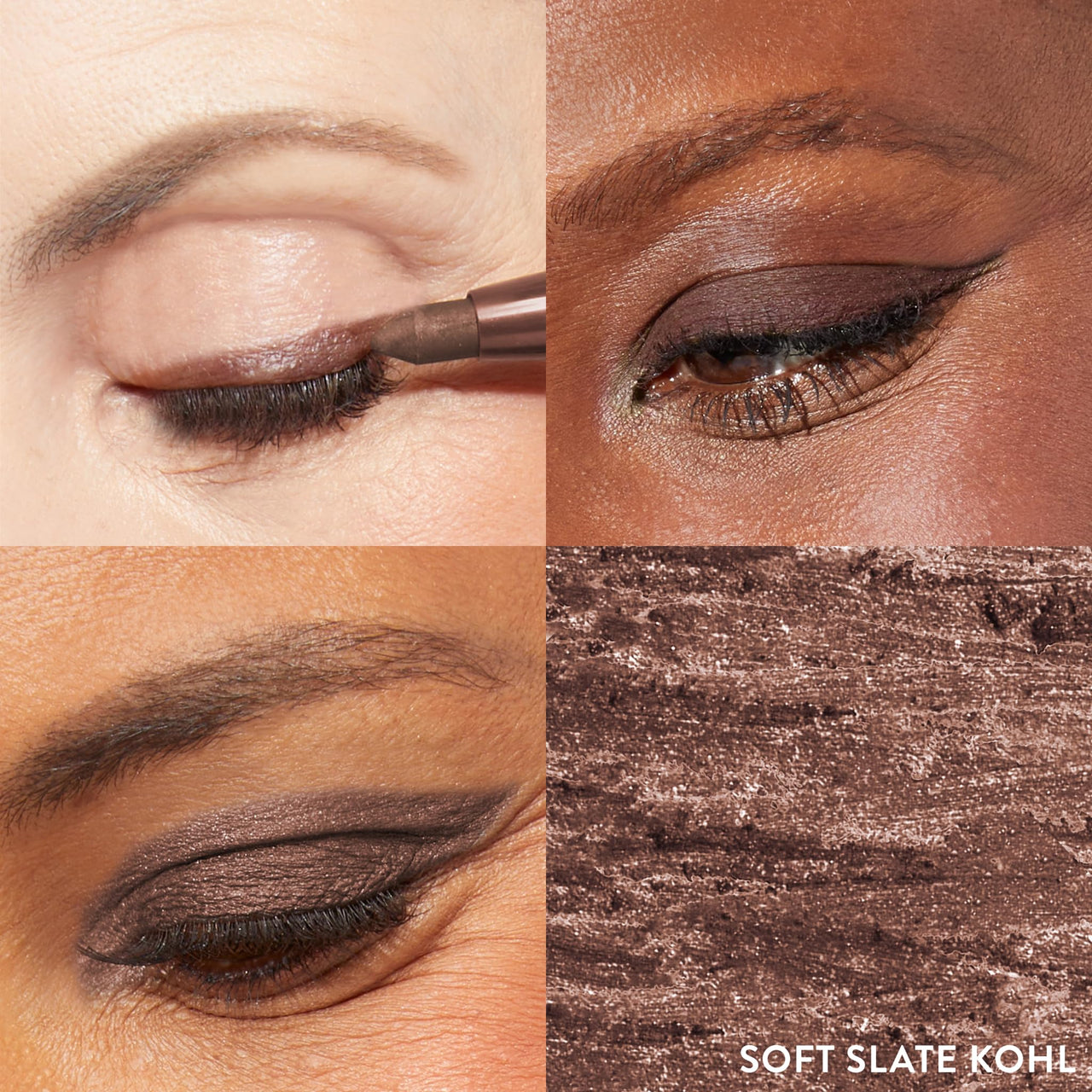 LAURA GELLER NEW YORK Kajal Longwear Kohl Eyeliner Pencil - Soft Slate Kohl - Caffeine and Vitamin E - Smooth & Blendable Liner - Built-In Sharpener
