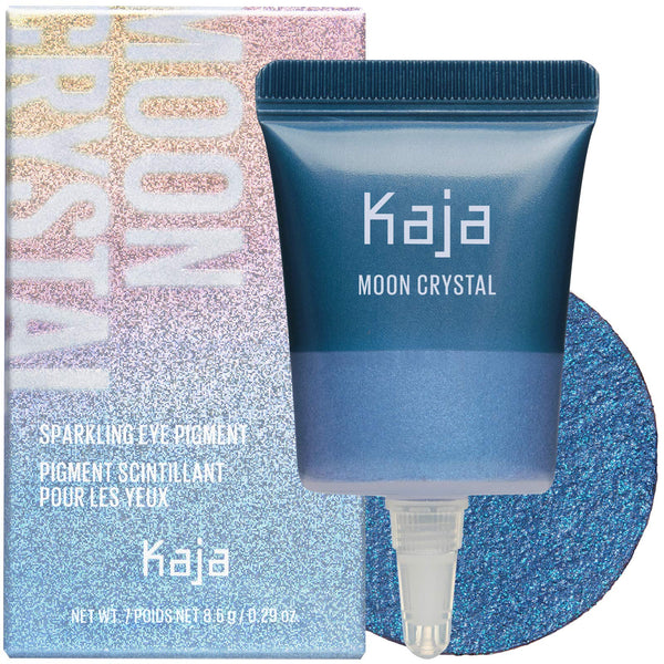 Kaja Eyeshadow - Moon Crystal | Sparkling Eye Pigment, Shimmering Royal Blue Finish, Highly Pigmented, Glitter, 08 Dark Matter, 0.29 Oz