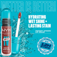 Thumbnail for NYX PROFESSIONAL MAKEUP Lip IV Hydrating Glossy Lip Stain with 12HR Hydration - Hydra Honey (Brown)