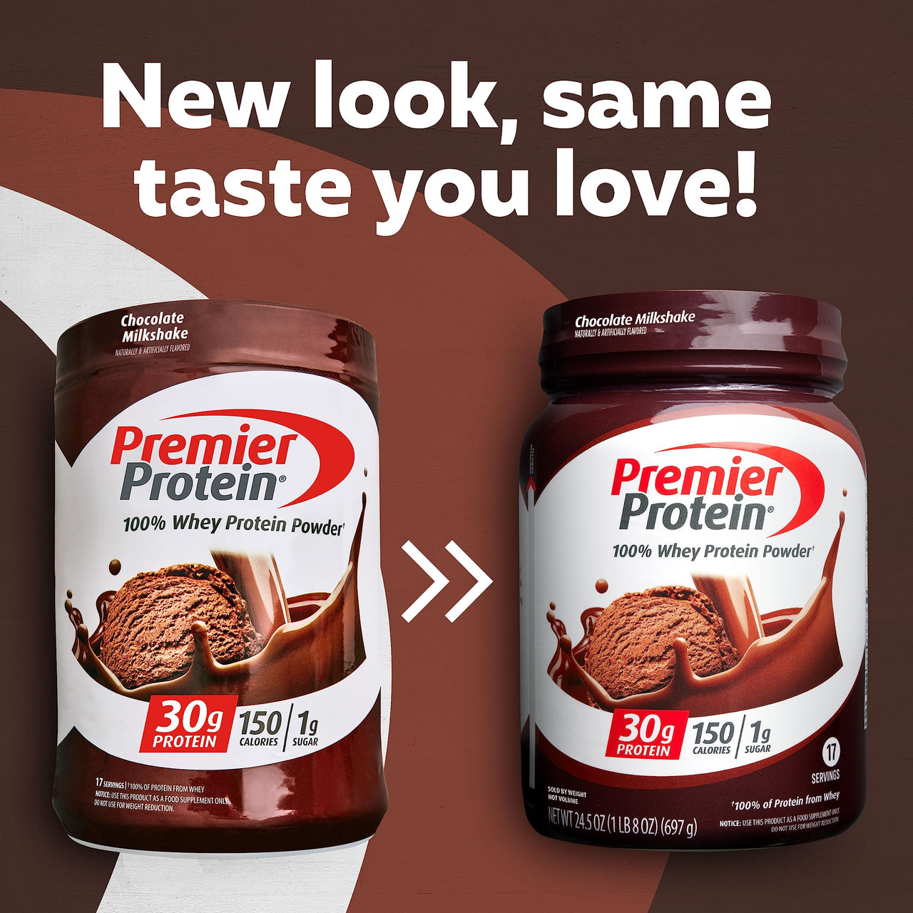 Premier Protein Powder, Chocolate Milkshake & Cafe Latte, 30g Protein, 1g Sugar, 100% Whey, Keto Friendly, Gluten Free, 17 Servings, 23.9 Ounce (2 Pack)