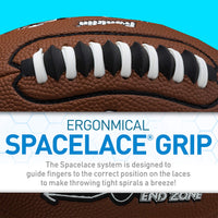 Thumbnail for Franklin Sports Playbook Junior Football - Kids Youth Football with Play Diagrams - Junior Size Youth Soft Cover Ball for Kids - Playbook Ball with Air Pump Included