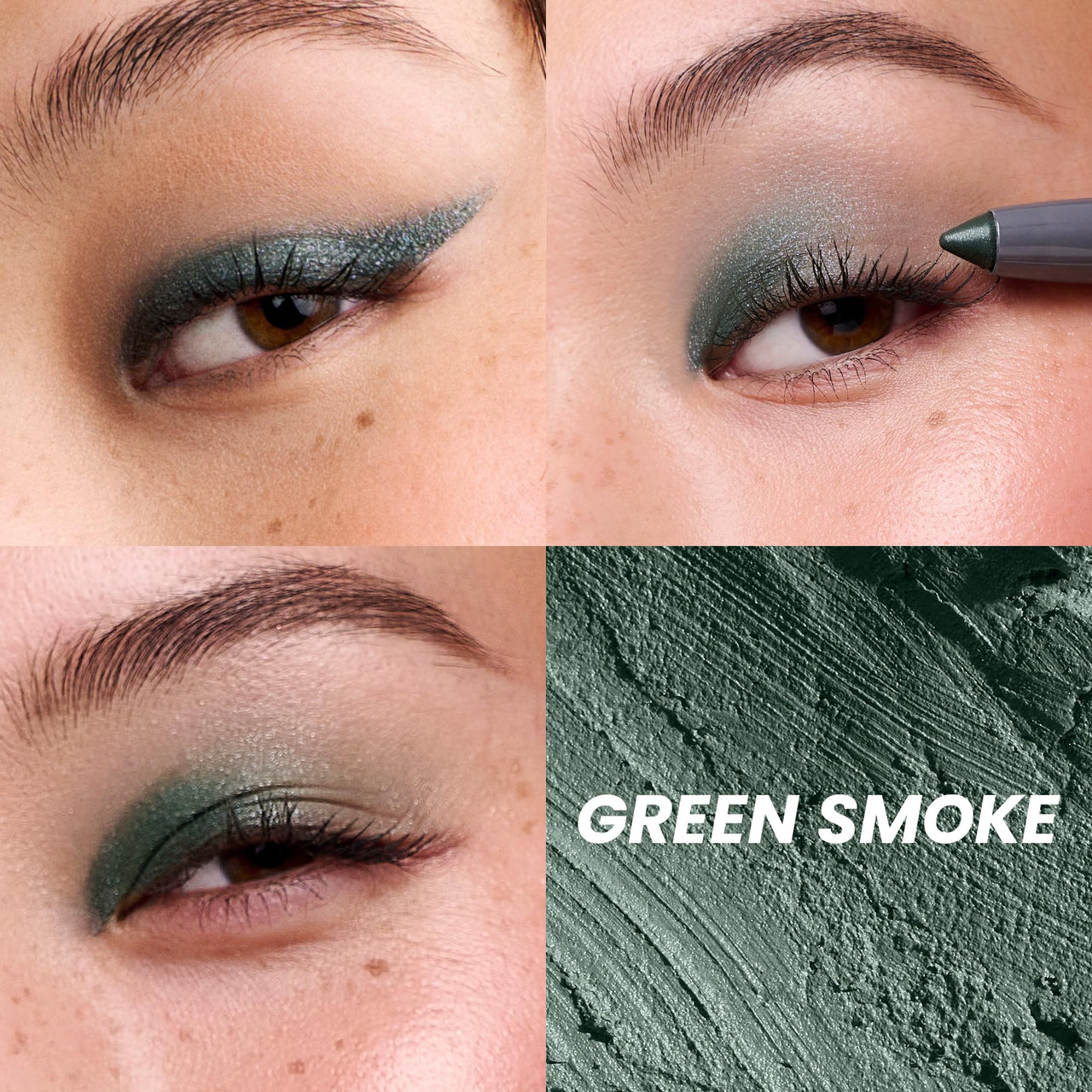 Wonderskin IYKYK Eyeshadow Stick - Longwear Eye Shadow Sticks, Budge-Proof & Waterproof Shimmer Eyeshadow Stick with Built-in Sharpener (Green Smoke)
